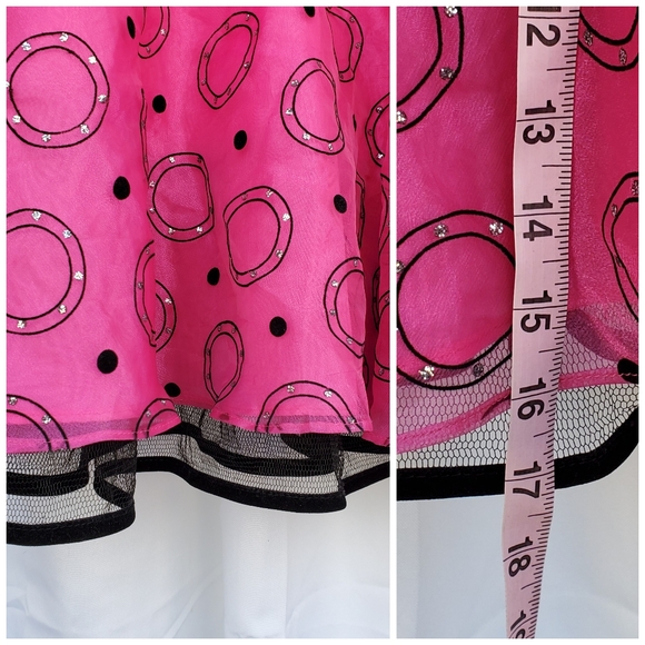 Bonnie Jean Black Velour and Hot Pink Dress - Picture 5 of 8
